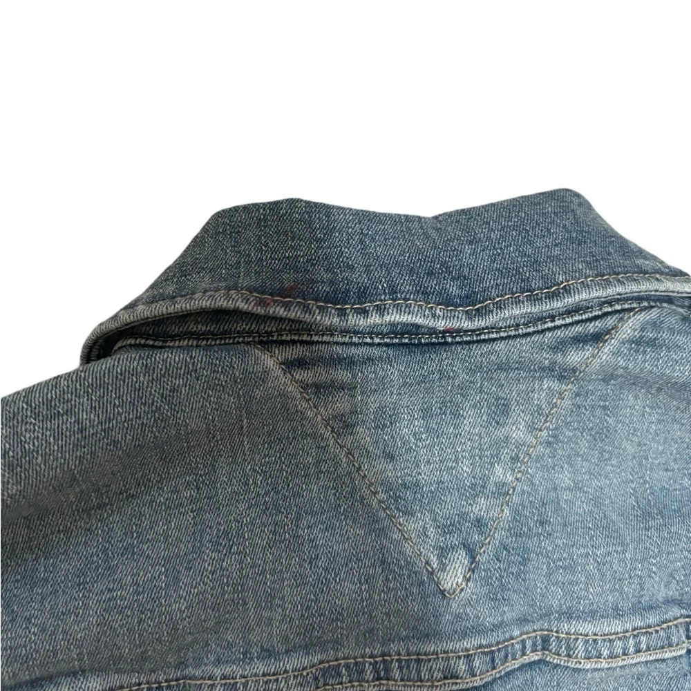 Tommy Hilfiger Light Wash Stretch Denim Jacket | Button Front Jean Jacket | XS